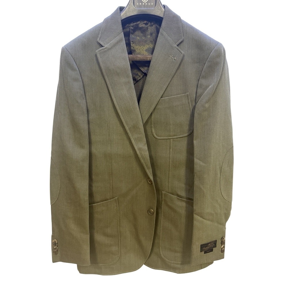NWT Joseph Abboud‎ American Bespoke Brown 100% Wool Suit Jacket 42L Slim Fit